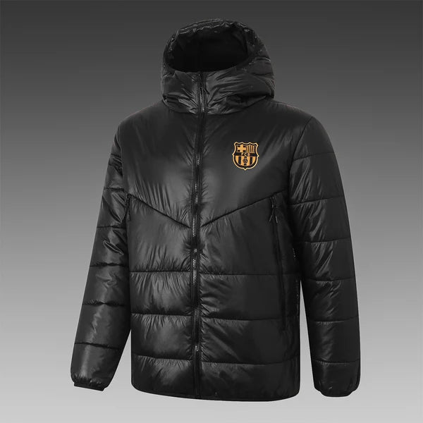 2021 Barcelona gold label black cotton-padded jacket S-2XL