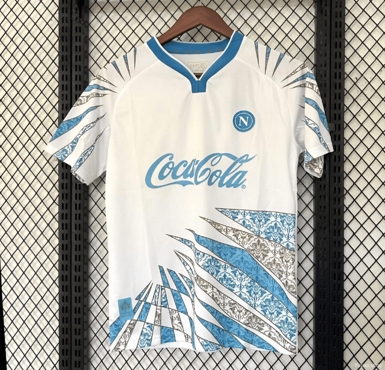 25/26 Napoli White Pre-Match Jersey for Fans