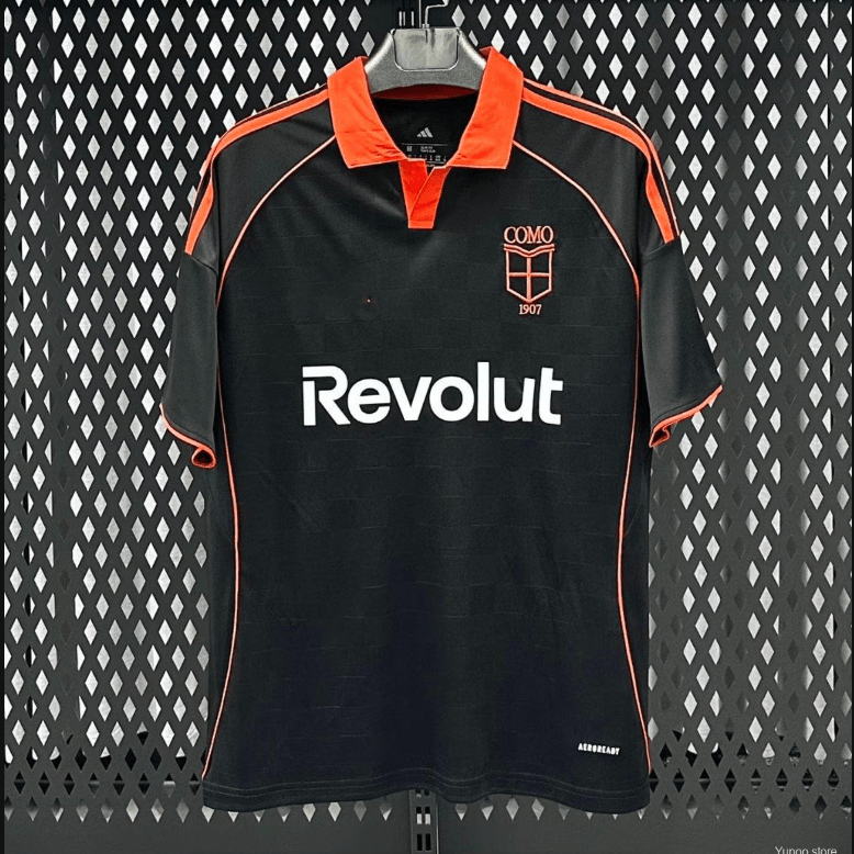 Como 1907 Third Black Jersey S-2XL for Fans