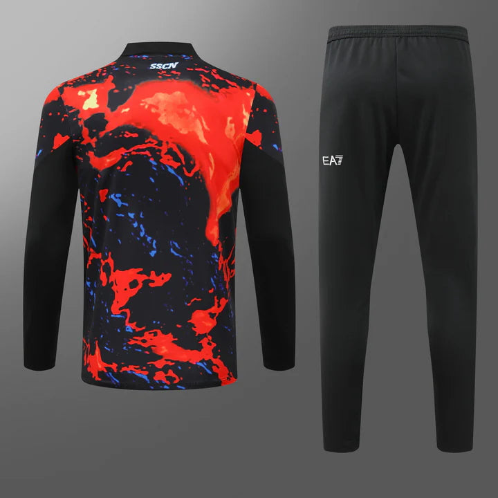2024-25 Naples red and black Training Suit Kids Size 10-18