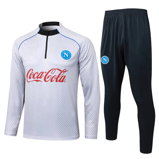 2025-26 Napoli light gray training suit Kids Size 10-18 TopKick shop