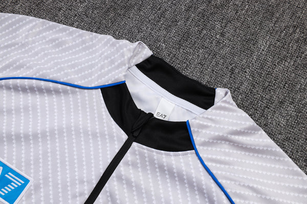 2025-26 Napoli light gray training suit Kids Size 10-18