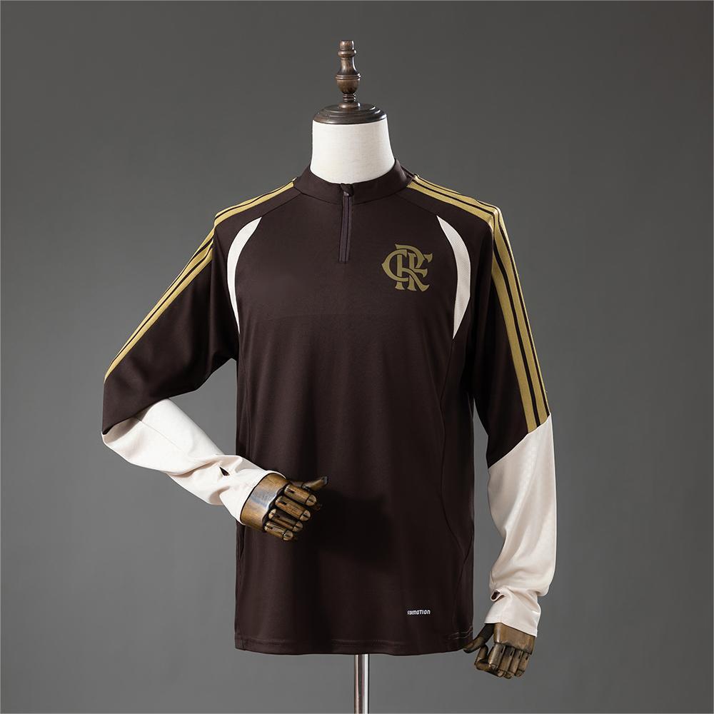2026-27 Flamengo Long Sleeved Training uniform Brown S-2XL