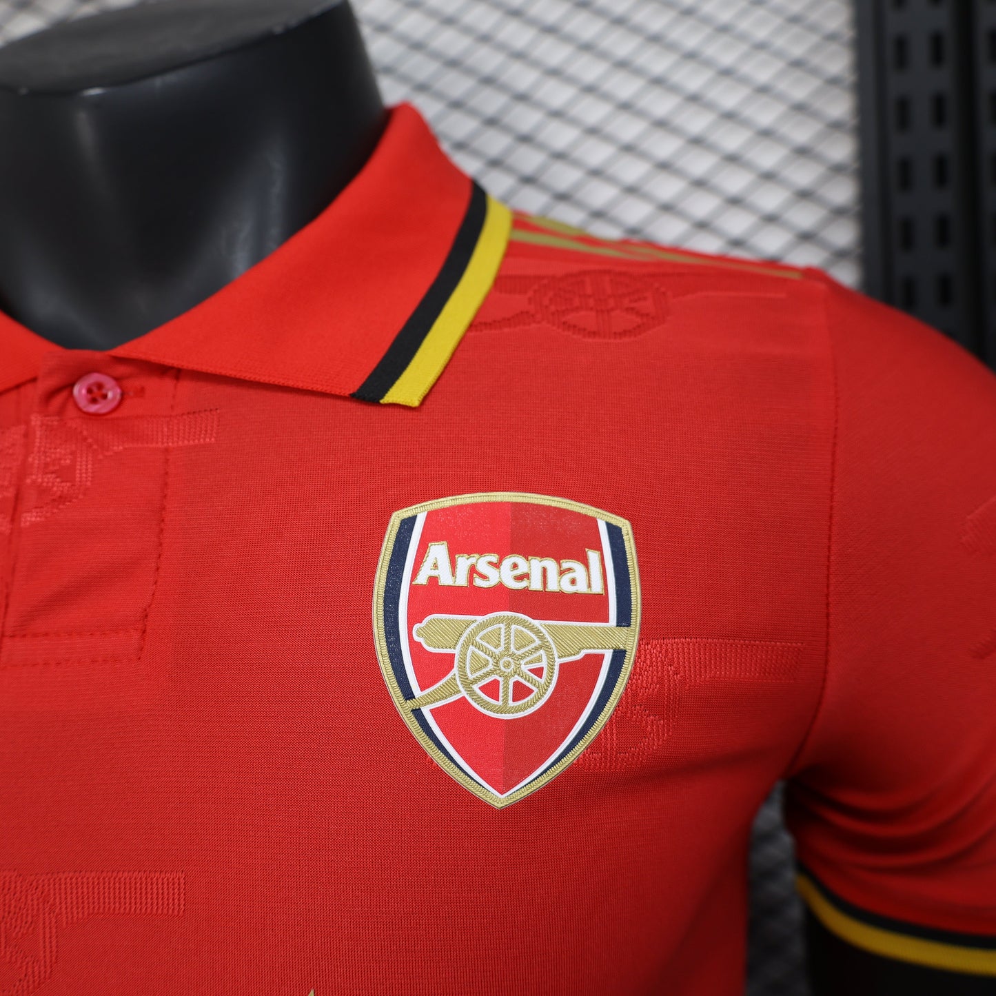 2025-26 Arsenal Special Red Polo Player Size