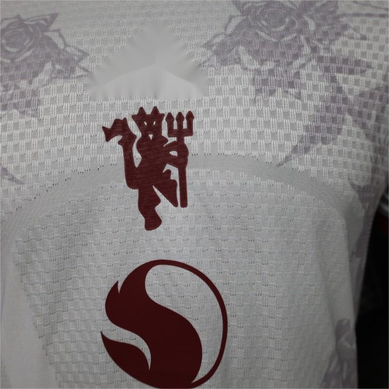 2026-27 Manchester United Grey White Rose Special Edition Player S-2XL