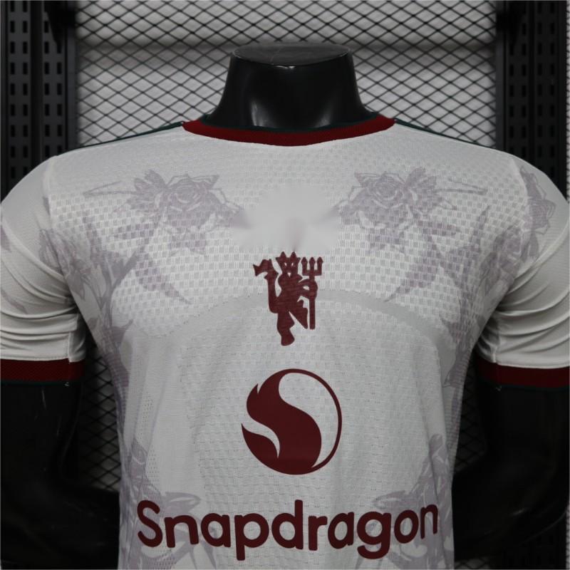 2026-27 Manchester United Grey White Rose Special Edition Player S-2XL