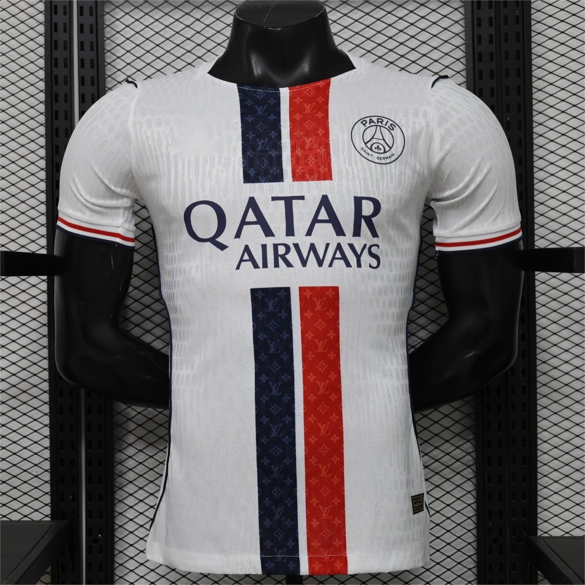 2026-27 Paris White Navy Red Stripe Special Player S-2XL