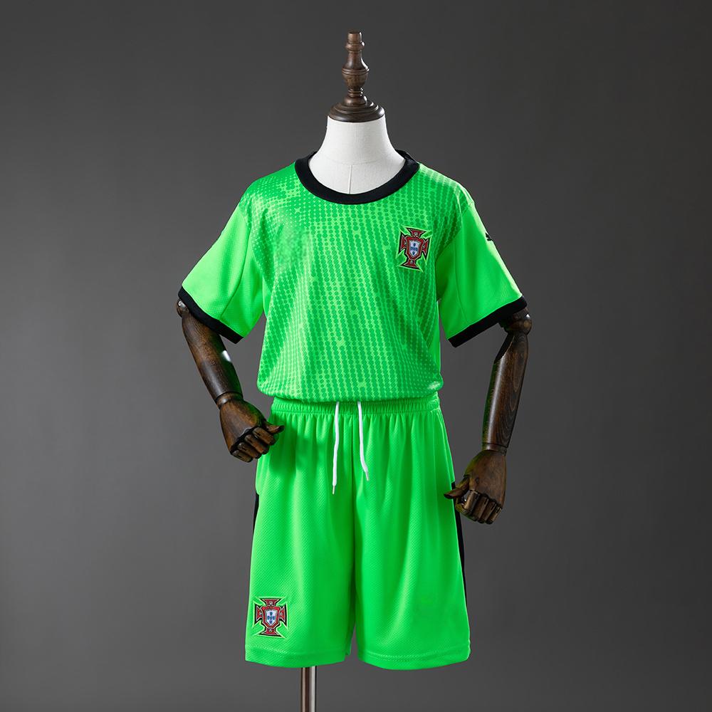 2026 Portugal Fluorescent Green Kids Size 16-28