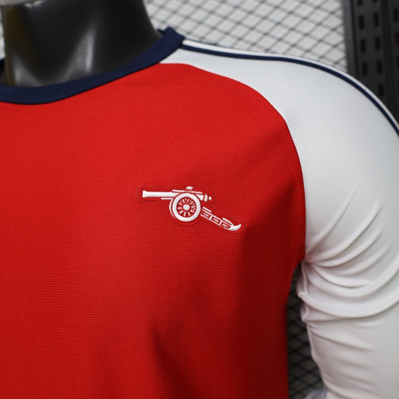 2026-27 Arsenal Originals Retro Red with White Long Sleeve Raglan Player S-3XL
