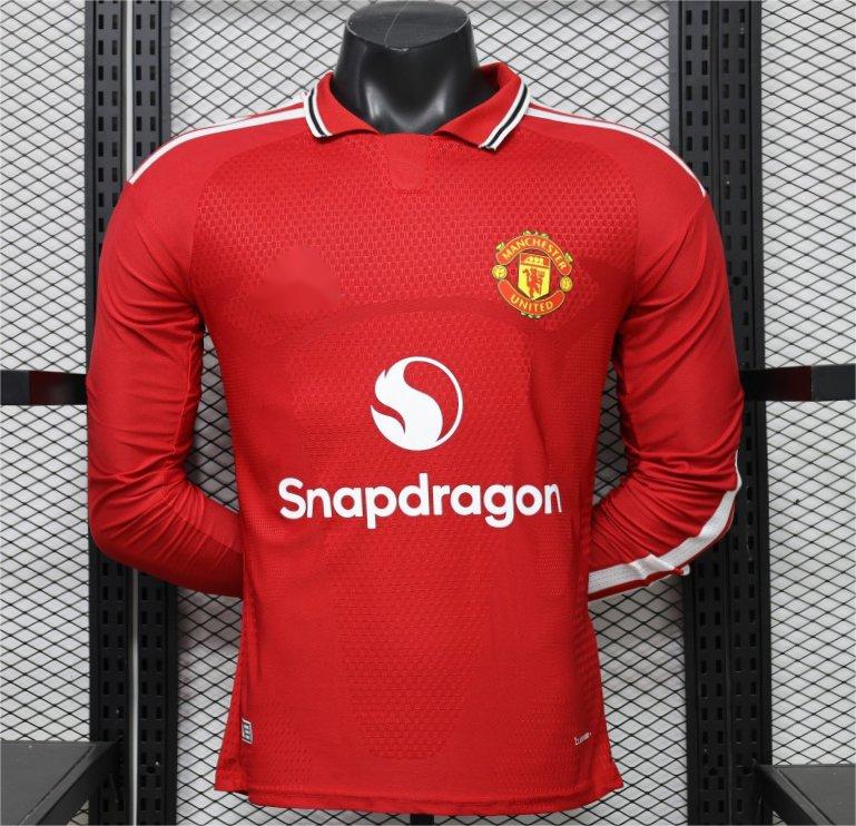 2026-27 Manchester United Home Long Sleeve Player S-3XL