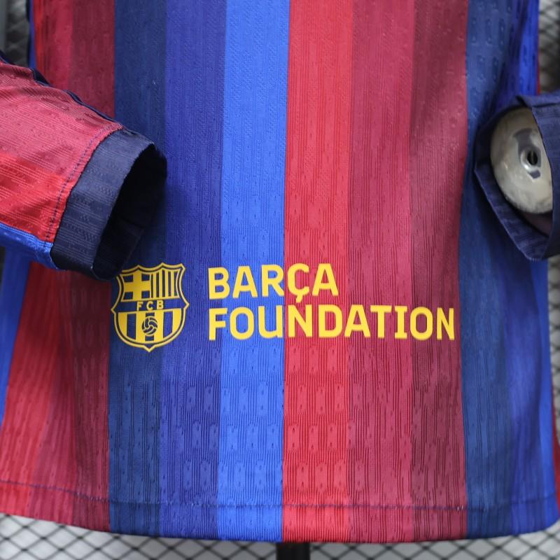 2026-27 Barcelona Home Long Sleeve Player S-2XL