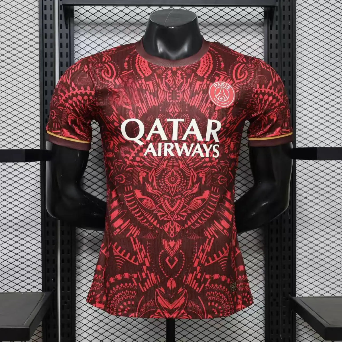 2026-27 Paris Dark Red with Tribal Pattern Special Player S-3XL