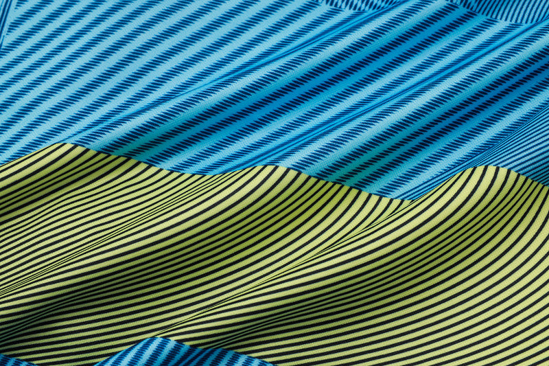 2025-26 Real Madrid Blue-Green-Gray Adult long pull training suit