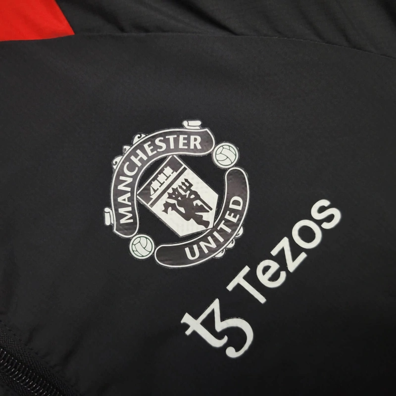 2025-26 Manchester United Black-Blue-Red Windbreaker