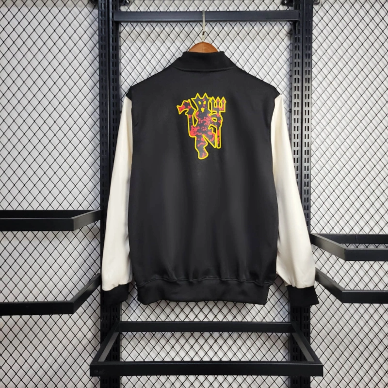 2025-26 Manchester United Black-White Windbreaker