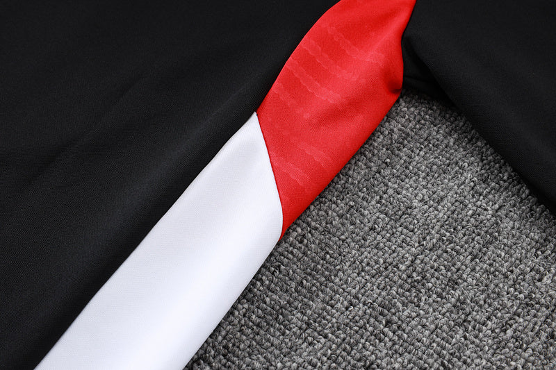 2025-26 Bayern Munich Black-Red-White Adult long pull training suit