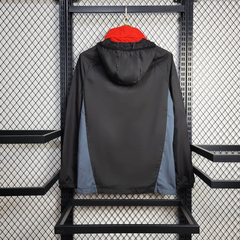 2025-26 Manchester United Black-Blue-Red Windbreaker