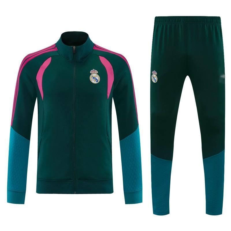2026-27 Real Madrid Dark Green Full Zipper Jacket Tracksuit S-2XL