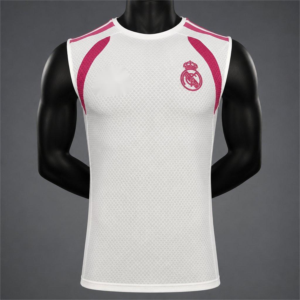 2026-27 Real Madrid White with Pink Vest S-3XL