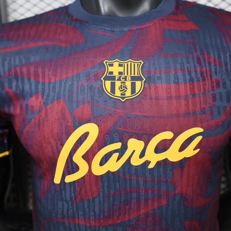 2026-27 Barcelona Navy Blue Red Special Edition Player S-2XL