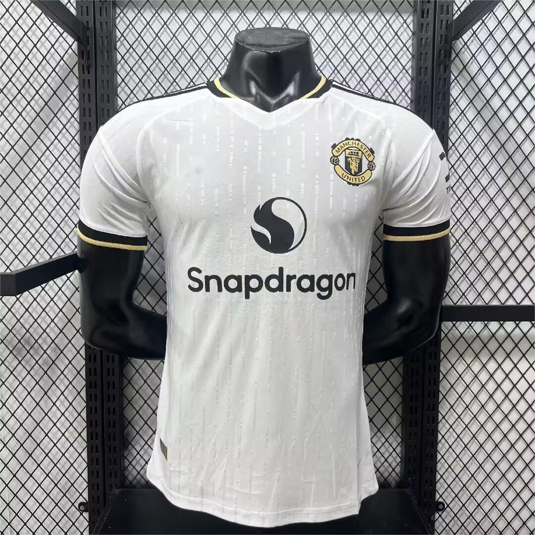 2026-27 Manchester United White with Gold Trim player S-3XL