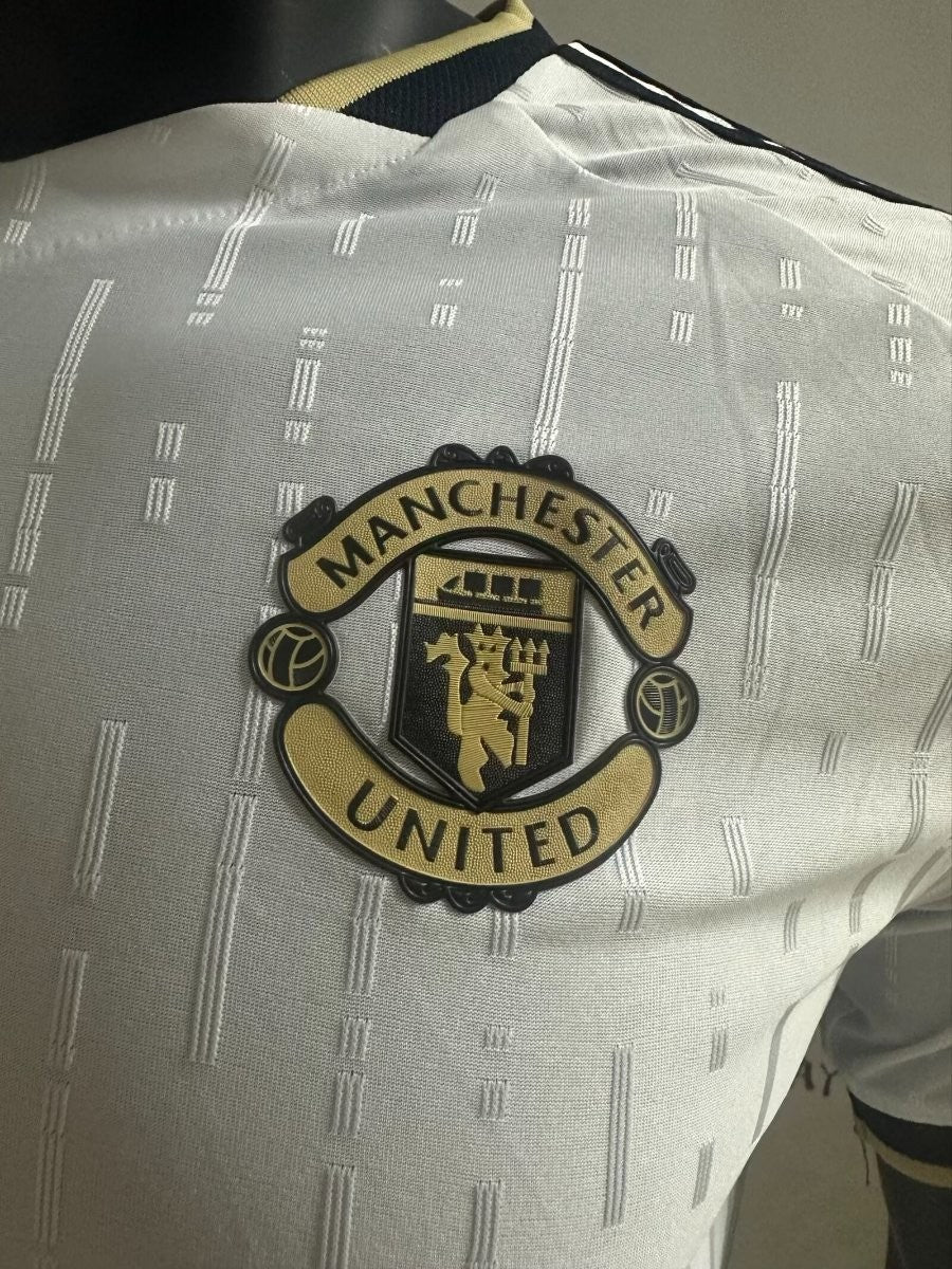 2026-27 Manchester United White with Gold Trim player S-3XL