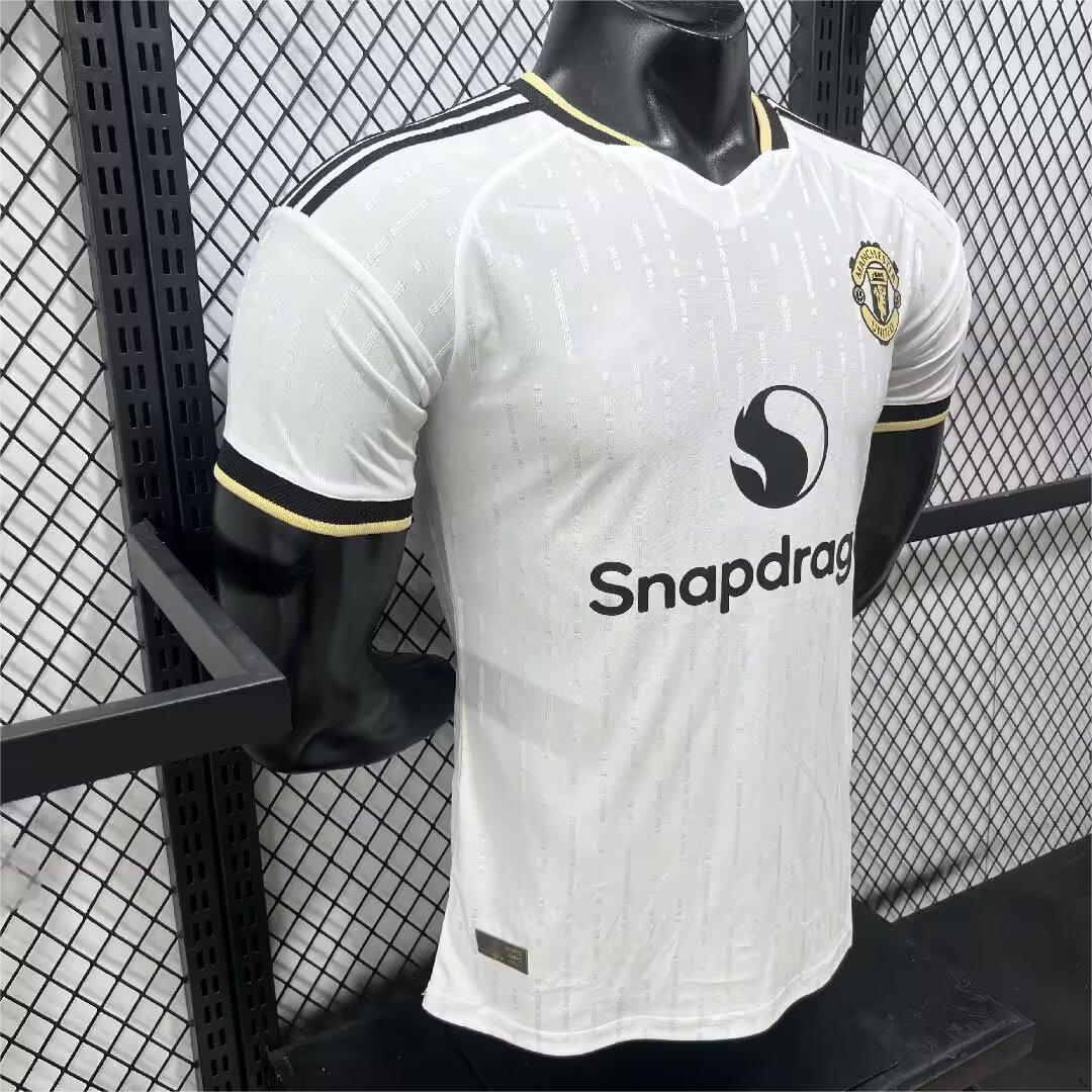 2026-27 Manchester United White with Gold Trim player S-3XL