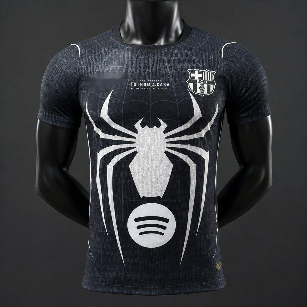 2026-27 Barcelona Spider-Man Black Special Edition Player S-2XL