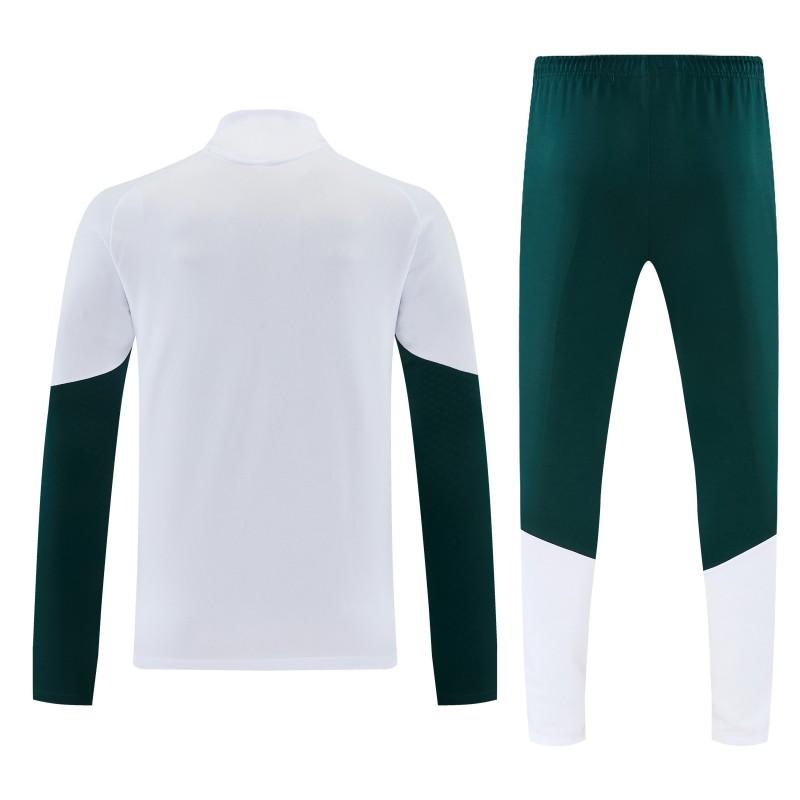 2026-27 Real Madrid White Dark Green Half Zipper Jacket Tracksuit S-2XL