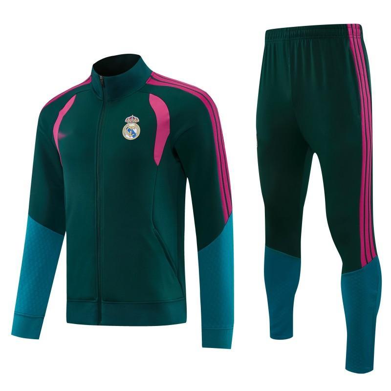 2026-27 Real Madrid Dark Green Full Zipper Jacket Tracksuit S-2XL
