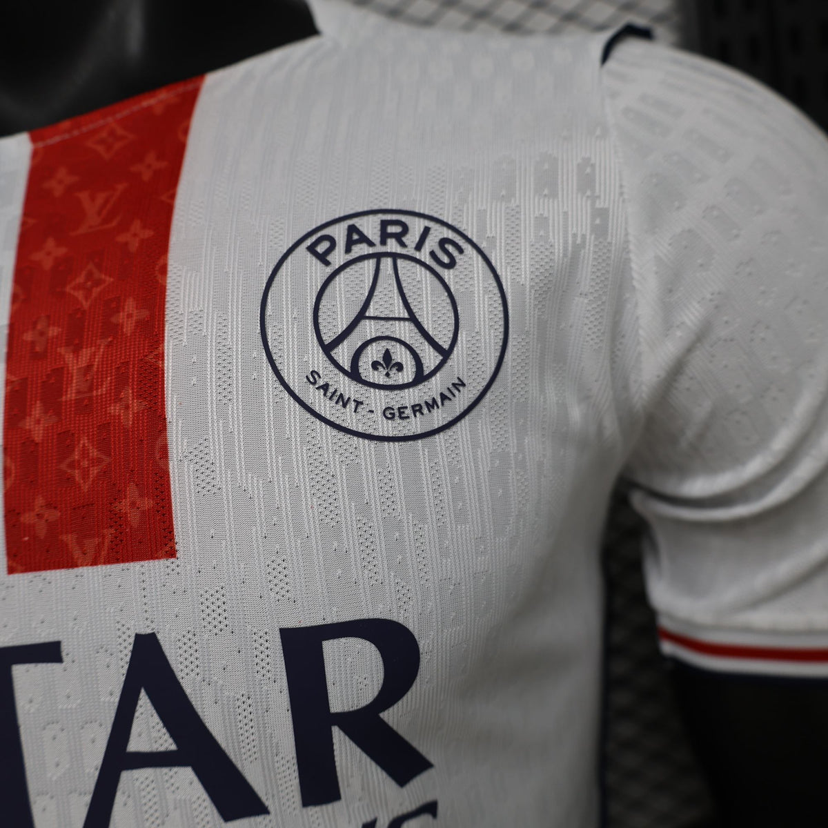 2026-27 Paris White Navy Red Stripe Special Player S-2XL