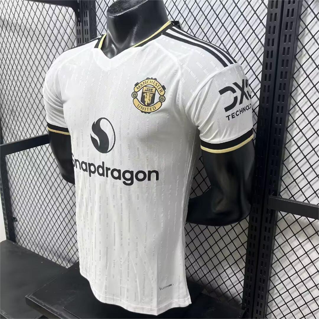 2026-27 Manchester United White with Gold Trim player S-3XL