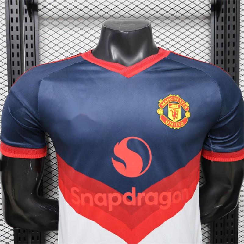 2026-27 Manchester United Navy White V-Panel Player S-3XL