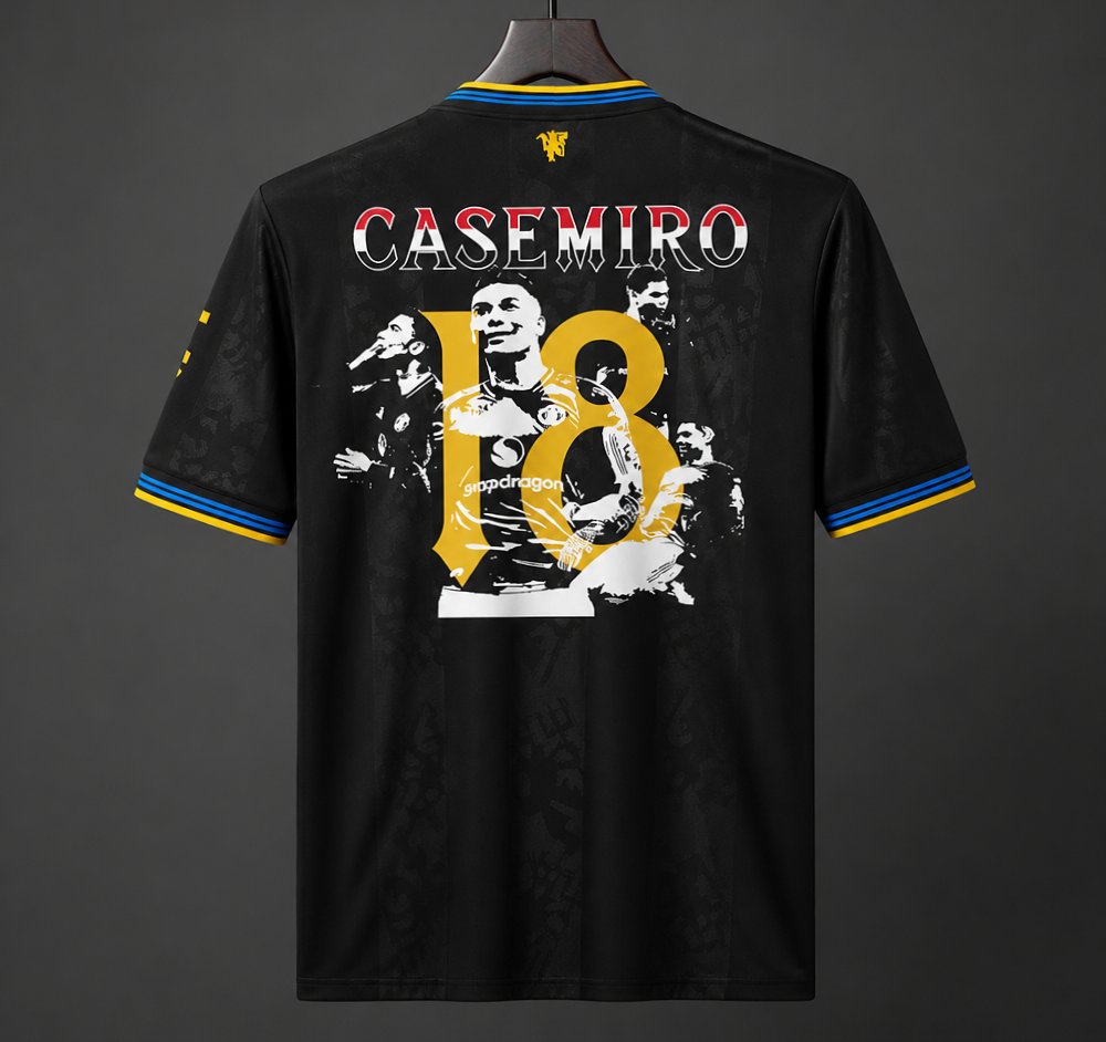 2026-27 Manchester United with Casemiro Special Edition Print Black S-4XL