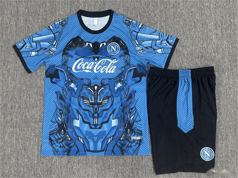 Kids Napoli Light Blue Camouflage Jersey: Size 16-28
