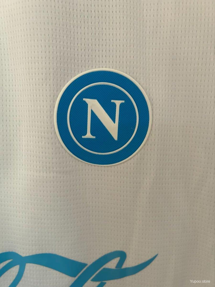 25/26 Napoli White Pre-Match Jersey for Fans