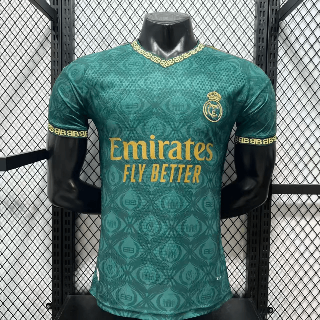 Real Madrid 2026-27 jersey with gold logo and sponsor