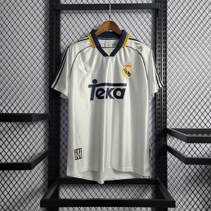 1998-00 Real Madrid home Retro Mesh material