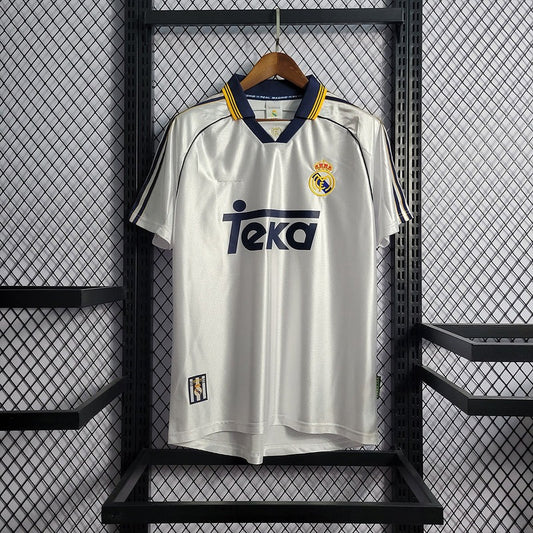 1998-00 Real Madrid home Retro Mesh material