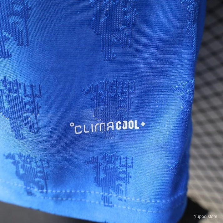 2026-27 Manchester United Blue with All-Over Devil Jacquard Pattern Player S-2XL