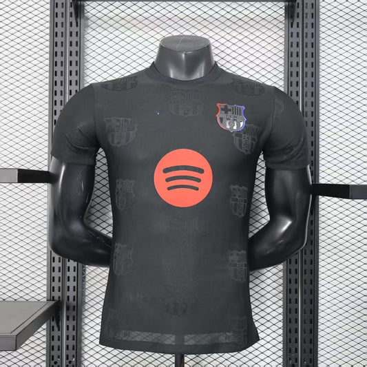 2025-26 Barcelona Black Special White Team Emblem Player